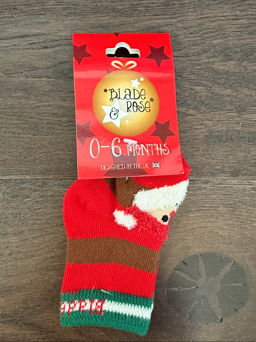 Red Santa Baby Socks